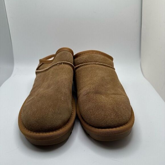 CUSHIONAIRE Women's Faux Shearling Genuine Suede cozy mule slippers +Memory Foam - Picture 2 of 7